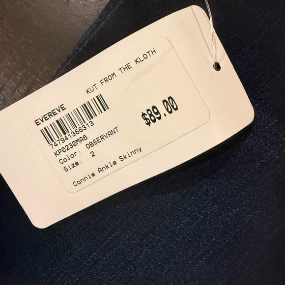 NWT Kut From The Kloth Connie Ankle Skinny Jeans Dark Wash Size 2 - Picture 3 of 12